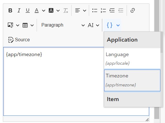 time zone variable time zone variable